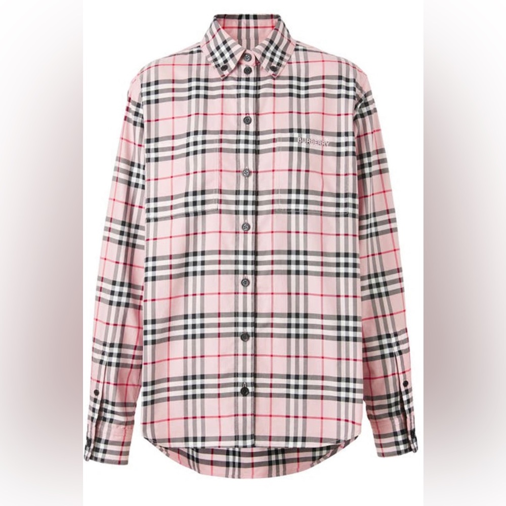 💜BURBERRY Ivanna Logo-Embroidered Shirt